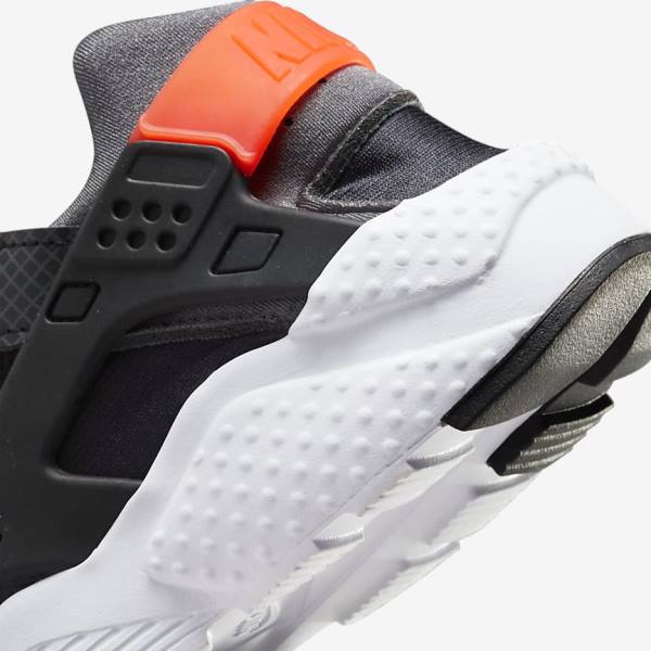 Nike Huarache Run Older Kids' Sneakers Black / Orange / Grey / White | NK307GHL