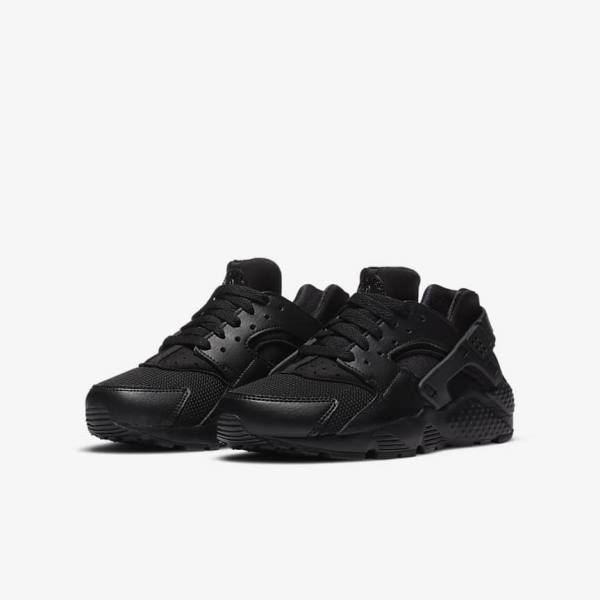 Nike Huarache Run Older Kids' Sneakers Black | NK684ORS