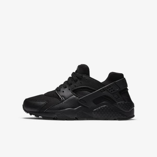 Nike Huarache Run Older Kids\' Sneakers Black | NK684ORS