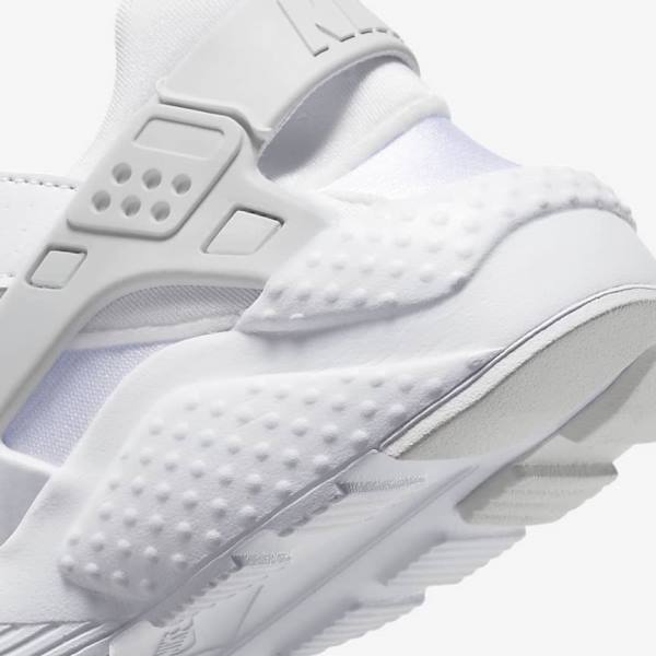 Nike Huarache Run Older Kids' Sneakers White / Platinum / White | NK183BTX