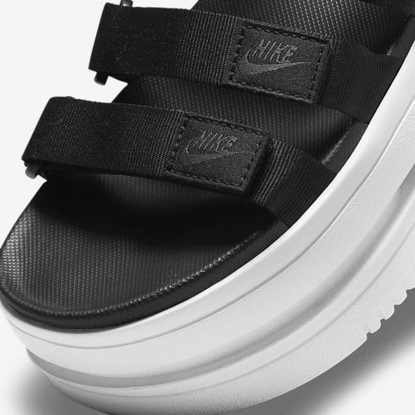 Nike Icon Classic Women's Sandals Black / White | NK768YNM