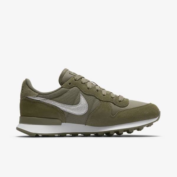 Nike Internationalist Glitter Women's Sneakers Olive / White / Olive | NK418YBR