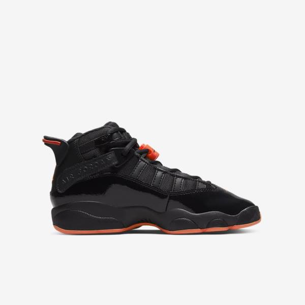 Nike Jordan 6 Rings Older Kids' Sneakers Black | NK092LTJ