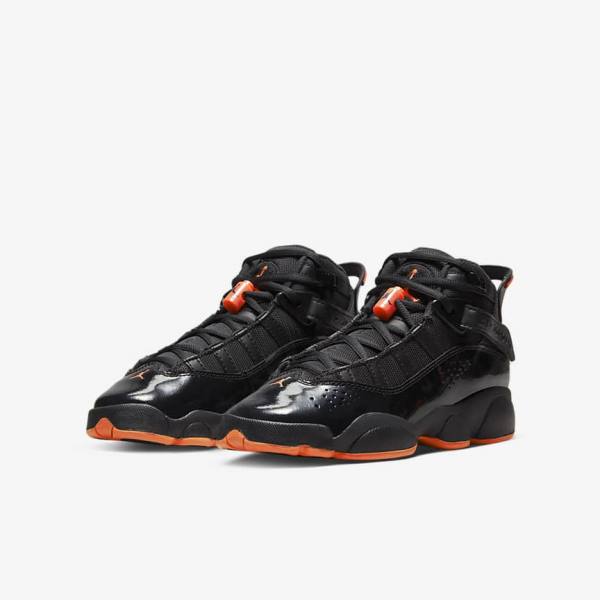 Nike Jordan 6 Rings Older Kids' Sneakers Black | NK092LTJ