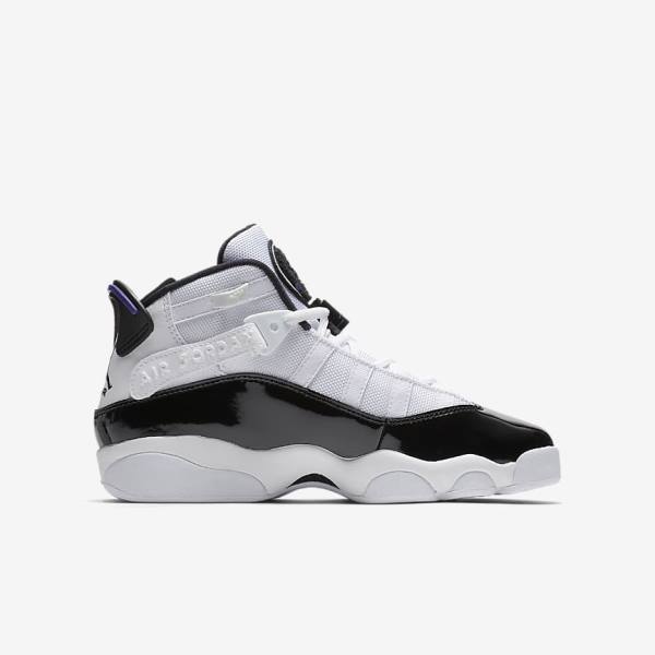 Nike Jordan 6 Rings Older Kids' Sneakers White / Black | NK952IGR