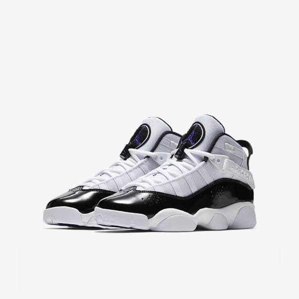 Nike Jordan 6 Rings Older Kids' Sneakers White / Black | NK952IGR