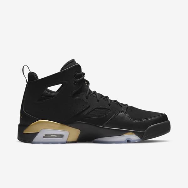 Nike Jordan Flight Club 91 Men's Sneakers Black / Metal Gold | NK145YSL