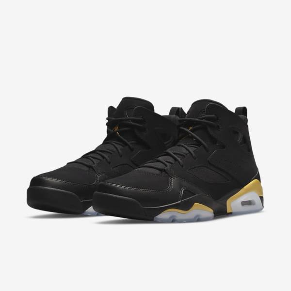 Nike Jordan Flight Club 91 Men's Sneakers Black / Metal Gold | NK145YSL