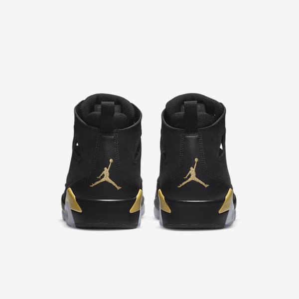 Nike Jordan Flight Club 91 Men's Sneakers Black / Metal Gold | NK145YSL