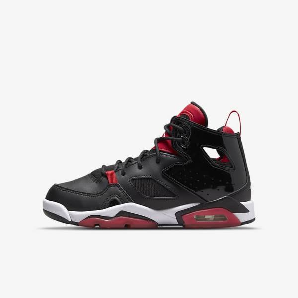 Nike Jordan Flight Club 91 Older Kids\' Sneakers Black / Red / White | NK918JQV