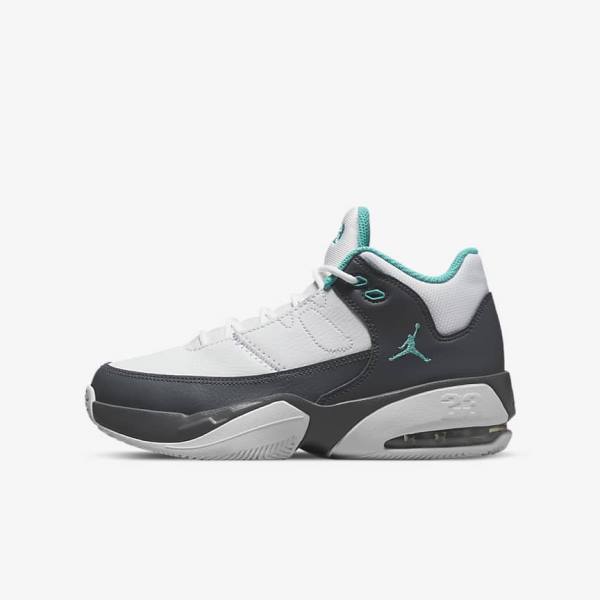 Nike Jordan Max Aura 3 Older Kids\' Jordan Shoes White / Grey / Turquoise | NK936VLY