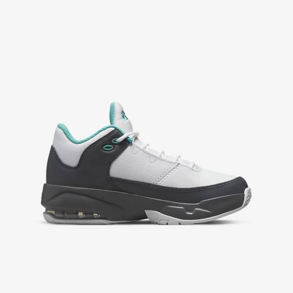 Nike Jordan Max Aura 3 Older Kids' Sneakers White / Grey / Turquoise | NK160IHT