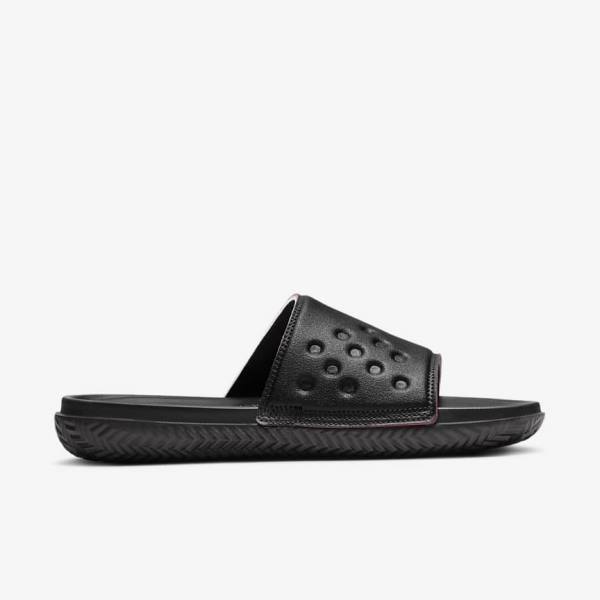 Nike Jordan Play Men's Slides Black / Red | NK143ANV