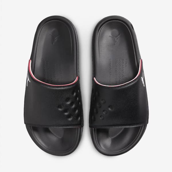 Nike Jordan Play Men's Slides Black / Red | NK143ANV