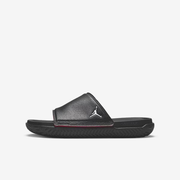 Nike Jordan Play Older Kids\' Slides Black / Red | NK239JVT