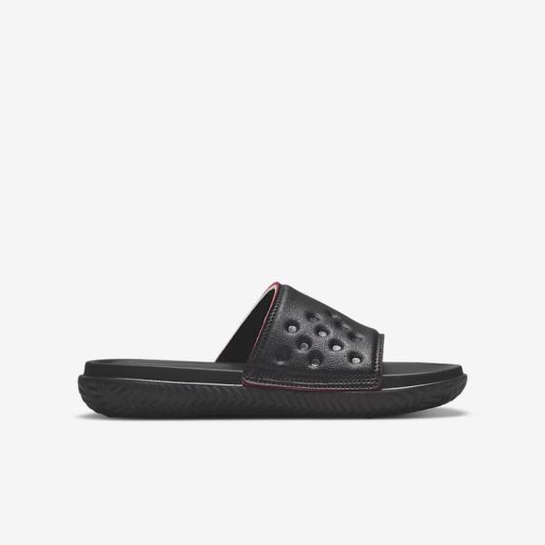 Nike Jordan Play Older Kids' Slides Black / Red | NK875HPI