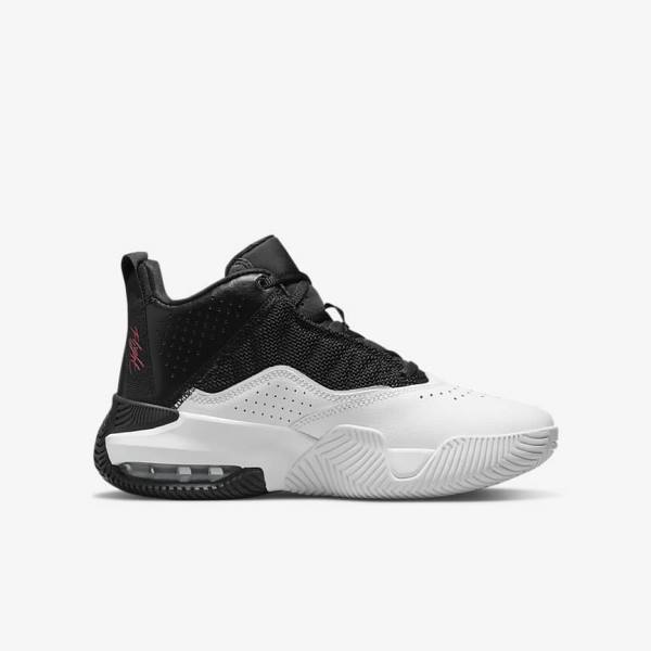 Nike Jordan Stay Loyal Older Kids' Jordan Shoes Black / White / Metal Silver / Red | NK089LMW