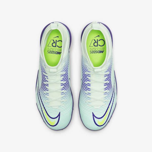 Nike Jr. Mercurial Dream Speed Superfly 8 Academy TF Turf Kids' Football Shoes Green / Purple / Green | NK920VPA