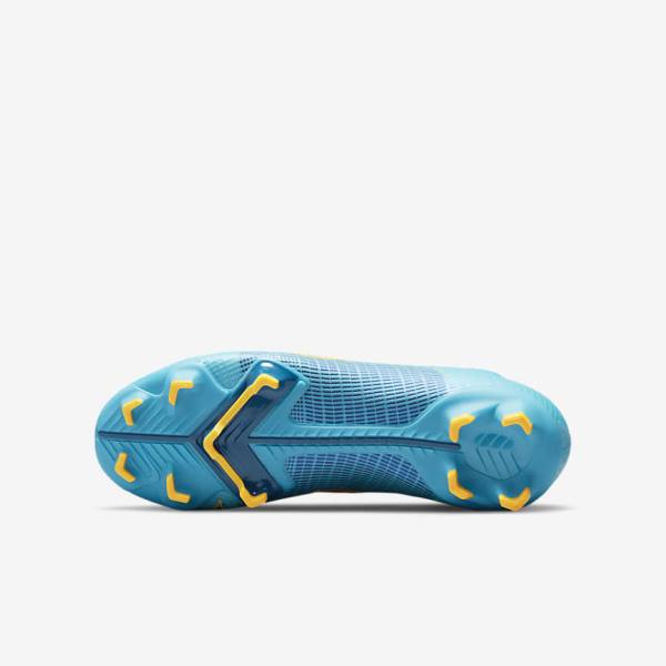 Nike Jr. Mercurial Superfly 8 Pro FG Younger and Older Firm-Grounds Kids' Football Shoes Blue / Orange | NK502HKL