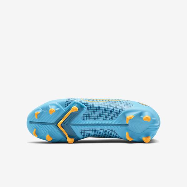 Nike Jr. Mercurial Vapor 14 Academy MG Older Multi-Ground Kids' Football Shoes Blue / Orange | NK593WMH