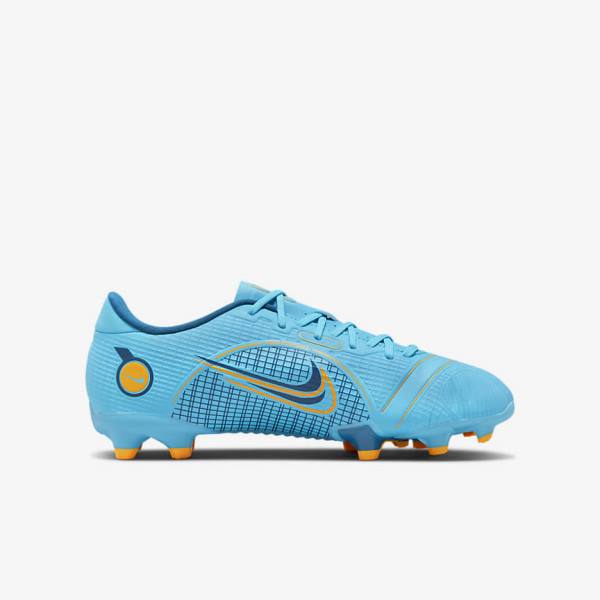 Nike Jr. Mercurial Vapor 14 Academy MG Older Multi-Ground Kids' Football Shoes Blue / Orange | NK593WMH