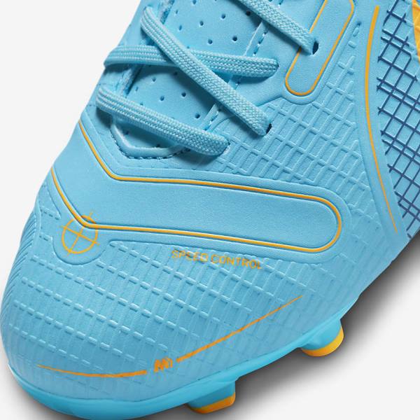 Nike Jr. Mercurial Vapor 14 Academy MG Older Multi-Ground Kids' Football Shoes Blue / Orange | NK593WMH