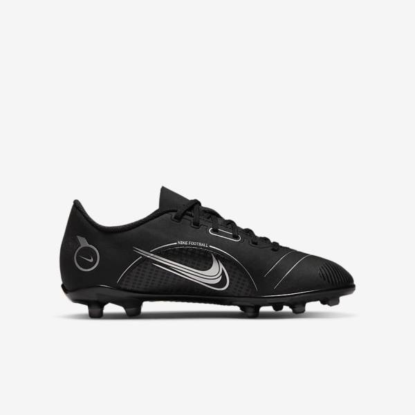 Nike Jr. Mercurial Vapor 14 Club MG Older Multi-Ground Kids' Football Shoes Black / Grey / Metal Silver | NK054VSY