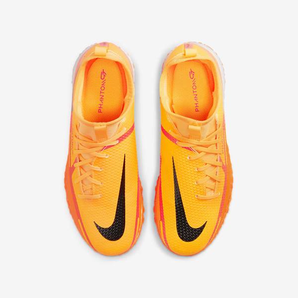 Nike Jr. Phantom GT2 Academy Dynamic Fit TF Older Turf Kids' Football Shoes Orange / Light Red / Black | NK618IDH