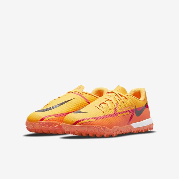 Nike Jr. Phantom GT2 Academy TF Older Turf Kids' Football Shoes Orange / Light Red / Black | NK017IFH