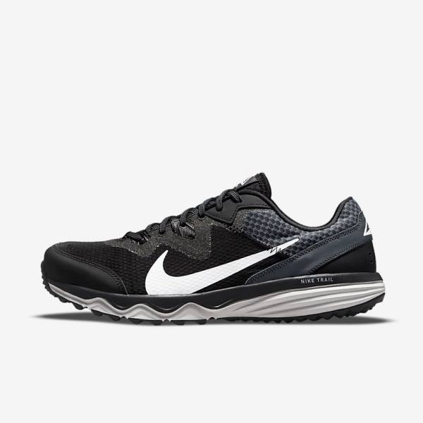 Nike Juniper Trail Trail Men\'s Running Shoes Black / Dark Grey / White | NK543ETL