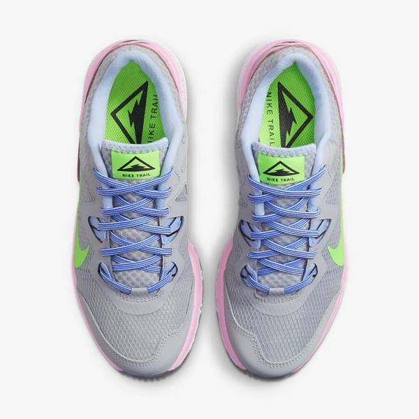 Nike Juniper Trail Trail Women's Running Shoes Grey / Light Blue / Pink / Green | NK729LSW