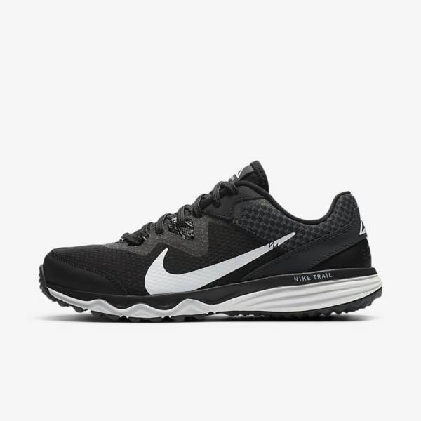 Nike Juniper Trail Trail Women\'s Running Shoes Black / Dark Grey / White | NK953GKL