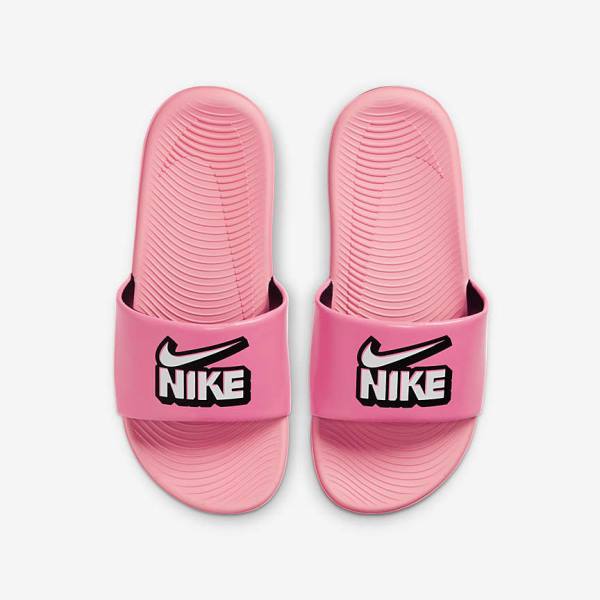 Nike Kawa Older Kids' Slides Black / White | NK594VOU