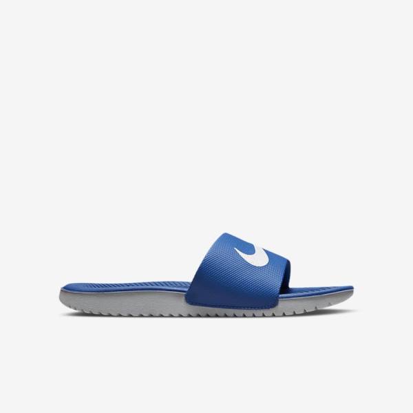 Nike Kawa Older Kids' Slides Blue / White | NK569QFX