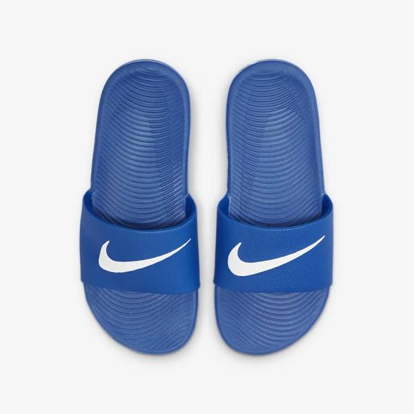 Nike Kawa Older Kids' Slides Blue / White | NK569QFX