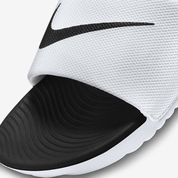 Nike Kawa Older Kids' Slides White / Black | NK846VPJ