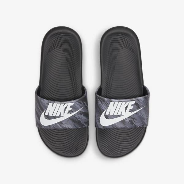 Nike Kawa SE Older Kids' Slides Black / Platinum | NK234ZVX