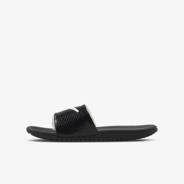 Nike Kawa SE Older Kids\' Slides Black | NK390ZYT