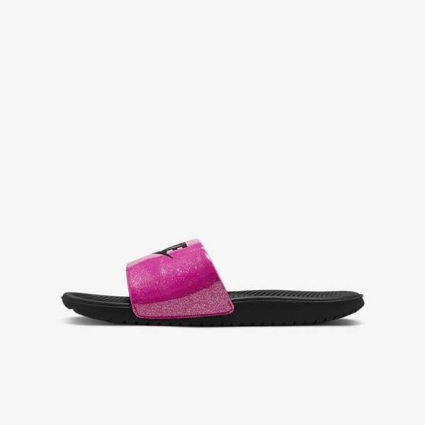 Nike Kawa SE Older Kids\' Slides Black | NK398VTJ