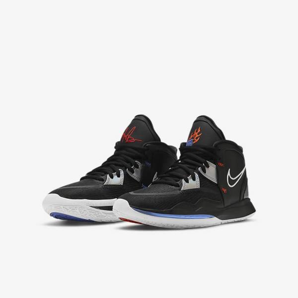 Nike Kyrie Infinity Older Kids' Basketball Shoes Black / White / Orange / Multicolor | NK342HFO