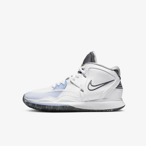 Nike Kyrie Infinity Older Kids\' Basketball Shoes White / Light Blue / Grey | NK781GYW