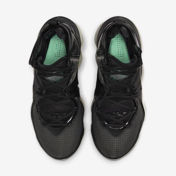 Nike LeBron 19 Men's Basketball Shoes Black / Dark Grey / Green | NK152AWO