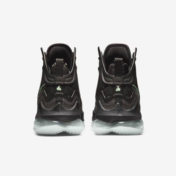 Nike LeBron 19 Men's Basketball Shoes Black / Dark Grey / Green | NK152AWO