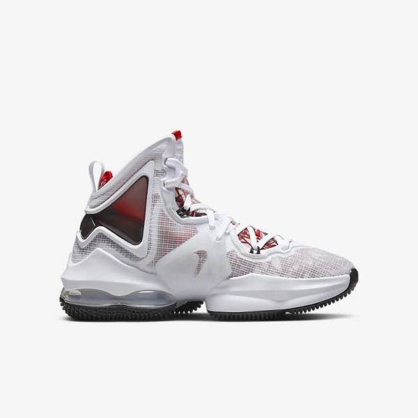 Nike LeBron 19 Older Kids' Basketball Shoes White / Black / Red | NK315BRW