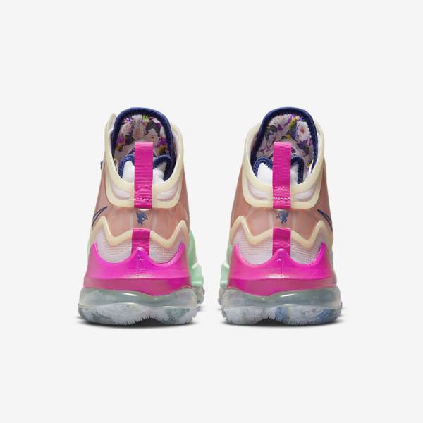 Nike LeBron 19 Women's Basketball Shoes Blue / Light Green / White / Burgundy | NK347WMG