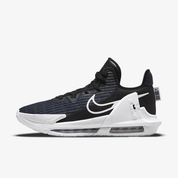 Nike LeBron Witness 6 Women\'s Basketball Shoes Black / Dark Obsidian / White | NK328JIP