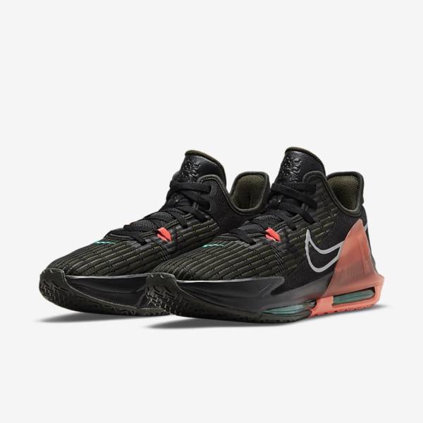 Nike LeBron Witness 6 Women's Basketball Shoes Black / Red / Metal Silver | NK946ADI