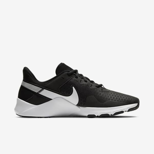 Nike Legend Essential 2 Men's Training Shoes Black / Metal Silver / White | NK375HSP