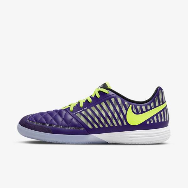 Nike Lunar Gato II IC Indoor Court Men\'s Football Shoes Purple / Black / White | NK126UZY