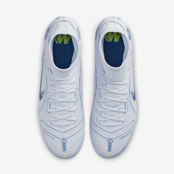 Nike Mercurial Superfly 8 Academy AG Artificial-Grass Men's Football Shoes Grey / Light Blue / Dark Blue | NK350LAW